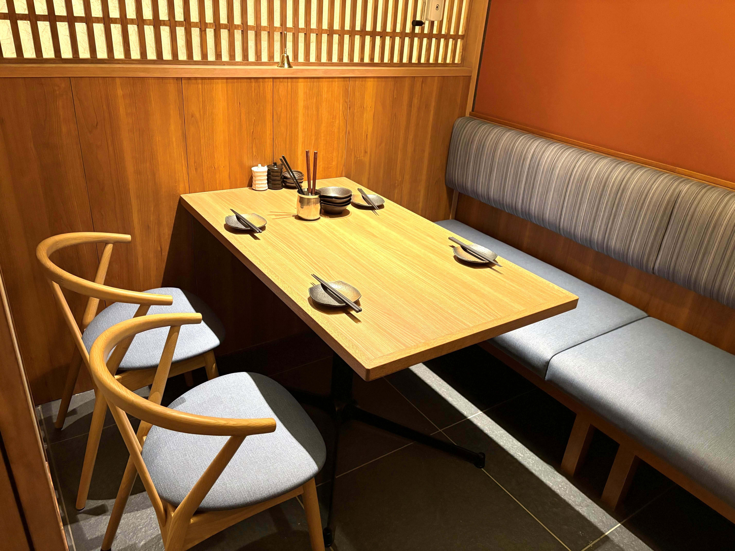 少人数でのご利用に人気の半個室